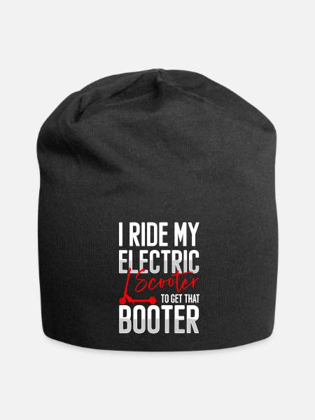 Rollerfahrer Elektrik Batterie Ladestation - Jersey-Beanie - Schwarz