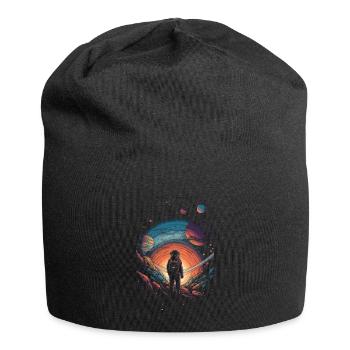 Errance dans l’univers - Œuvre d’art surréaliste - Bonnet en jersey - noir - Devant