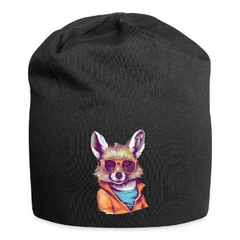 Kako, der bebrillte Numbat - Jersey-Beanie - Schwarz - Vorne