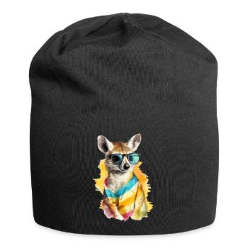 Liko the bespectacled numbat - Jersey Beanie - black - Front