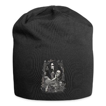 Wunderschöne, märchenhafte Horror Skelett Frau - Jersey-Beanie - Schwarz - Vorne