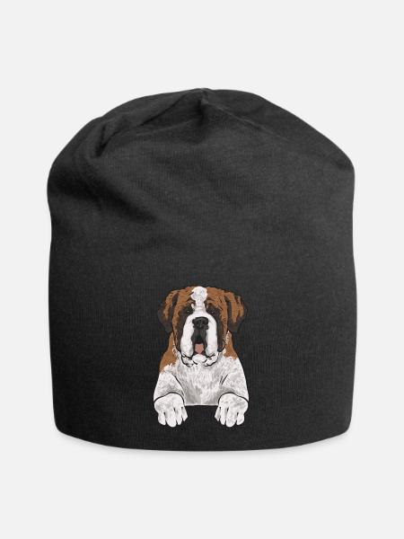 Saint-Bernard Chien Saint-Bernard - Bonnet en jersey - noir