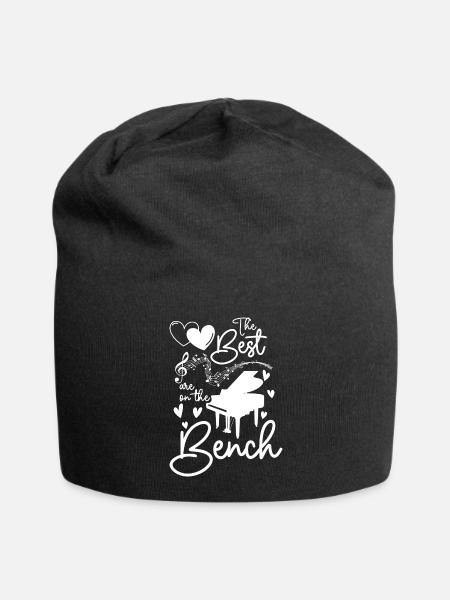 Klavier Musik Musikinstrument Konzert - Jersey-Beanie - Schwarz