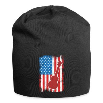 4 juillet USA Ukulele - Bonnet en jersey - noir - Devant