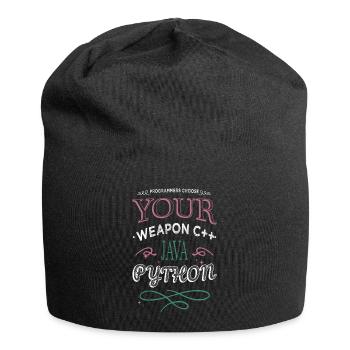 college student joke funny sayings pc quote admin - Jersey-Beanie - Schwarz - Vorne