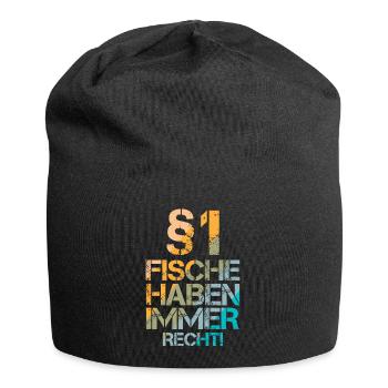 Fische haben immer Recht! - Jersey-Beanie - Schwarz - Vorne