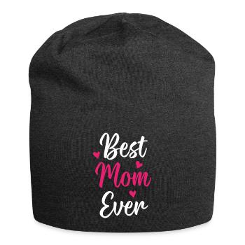 Beste Mutter aller Zeiten - Jersey-Beanie - Anthrazit - Vorne
