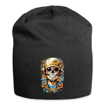 Zucker Schädel - Jersey-Beanie - Schwarz - Vorne