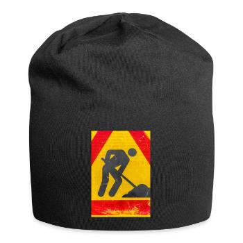 Workman road sign - Jersey Beanie - black - Front