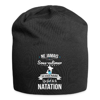 Sous-estimer un sexagénaire qui fait natation - Bonnet en jersey - noir - Devant