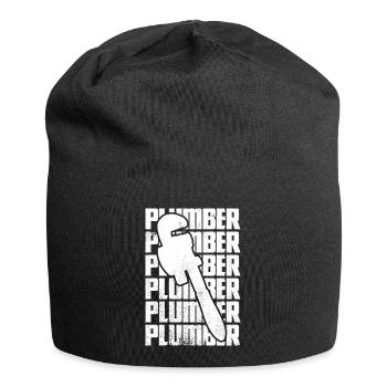 Funny plumber - Jersey Beanie - black - Front
