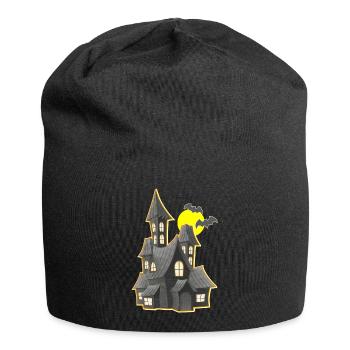 Witch House Full Moon Halloween - Jersey Beanie - black - Front