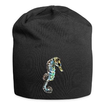 sea horse - Jersey Beanie - black - Front