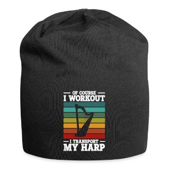 Harfe - Jersey-Beanie - Schwarz - Vorne