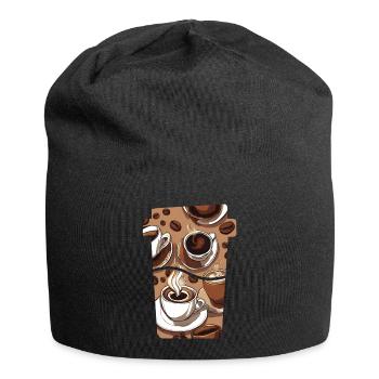 Heart-warming coffee enjoyment - Jersey Beanie - black - Front