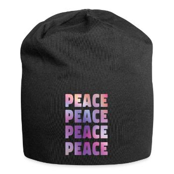 Frieden gegen Krieg statement weihnachten - Jersey-Beanie - Schwarz - Vorne
