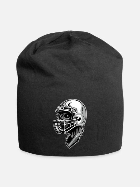 American Football Schädel - Jersey-Beanie - Schwarz