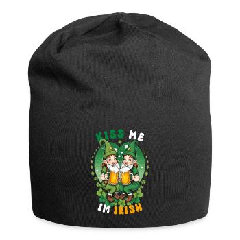Embrasse-moi, je suis irlandaise - Bonnet en jersey - noir - Devant
