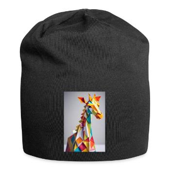 Giraffe - Jersey-Beanie - Schwarz - Vorne