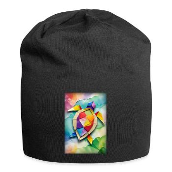 Baby Origami Schildkröte - Jersey-Beanie - Schwarz - Vorne