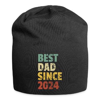 Bester Papa seit 2024 Lustiger Vatertagsgeburtstag - Jersey-Beanie - Schwarz - Vorne