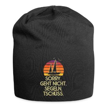 Sorry doesn't go sailing bye bye sailor - Jersey Beanie - black - Front