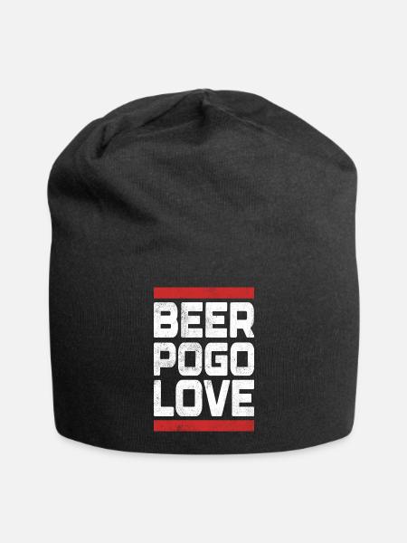 Bier-Pogo-Liebe - Jersey-Beanie - Schwarz
