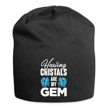 Healing crystals are my Gem - Jersey Beanie - black - Front