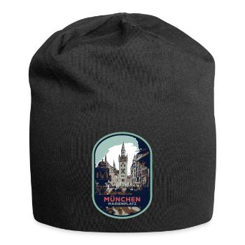 Vieille Ville de Munich : Charme de Marienplatz - Bonnet en jersey - noir - Devant