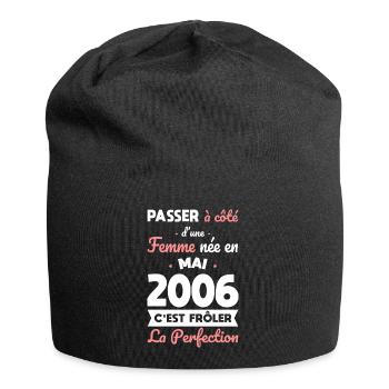 Birthday 18 years old - Born in May 2006 - Jersey Beanie - black - Front
