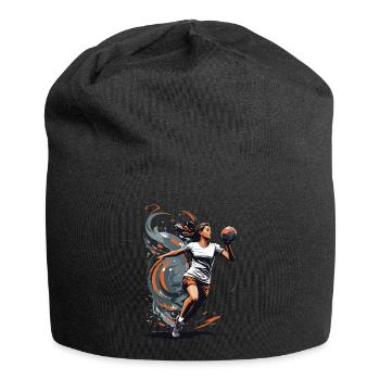 Joueur de handball streetwear Un style iconique - Bonnet en jersey - noir - Devant