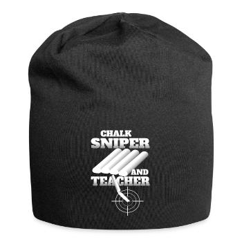 Chalk Sniper and Teacher - Jersey Beanie - black - Front