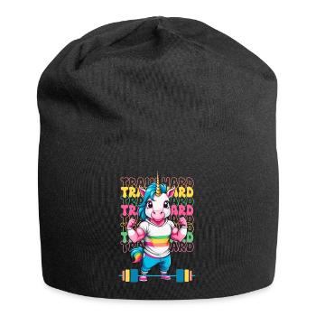 Licorne bodybuilder - Bonnet en jersey - noir - Devant
