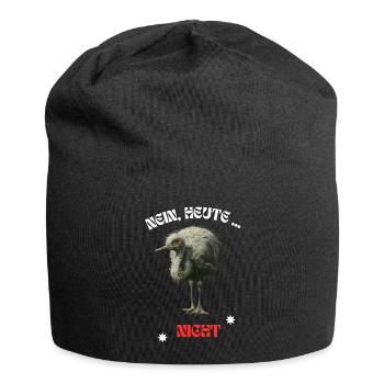 Nein heute nicht cooler Spruch Strauss Vogel Neu - Jersey-Beanie - Schwarz - Vorne
