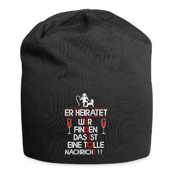 Er heiratet Idiot - Jersey-Beanie - Schwarz - Vorne