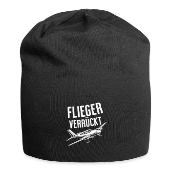 Airplane Tshirt Men's Helicopter Pilot Airplane - Jersey Beanie - black - Front