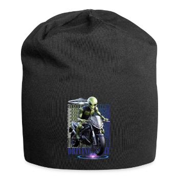 Alien à moto - Bonnet en jersey - noir - Devant