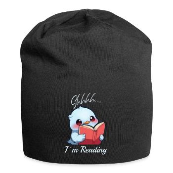 Bird with book - Jersey Beanie - black - Front