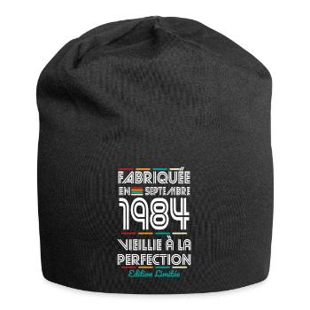 40-jähriges Jubiläum - Hergestellt im September 1984 - Jersey-Beanie - Schwarz - Vorne