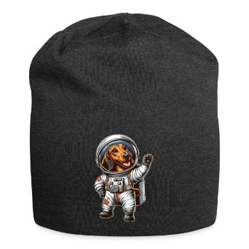 Dackel Astronaut Weltraum Science Fiction - Jersey-Beanie - Anthrazit - Vorne