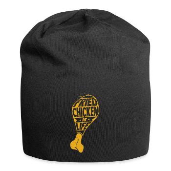 Fried Chicken Is Life Fast Food Fry - Jersey-Beanie - Schwarz - Vorne