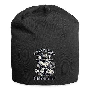Solving Mysteries, One Nap at a Time! - Jersey Beanie - black - Front