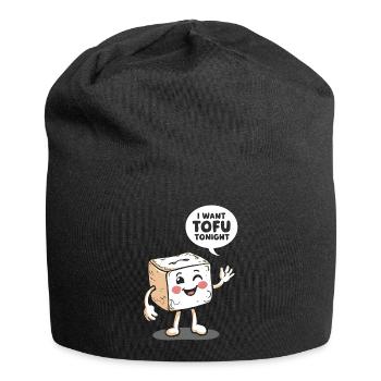 Tofu Lustiges - Jersey-Beanie - Schwarz - Vorne