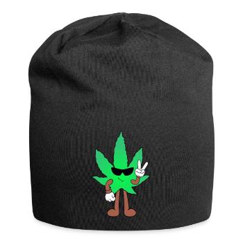 Der Bloom - Weed Cannabis Stoned Hanf Marihuana - Jersey-Beanie - Schwarz - Vorne
