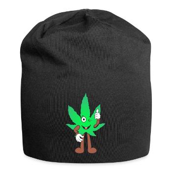 Der Bloom - Weed Cannabis Stoned Hanf Marihuana - Jersey-Beanie - Schwarz - Vorne