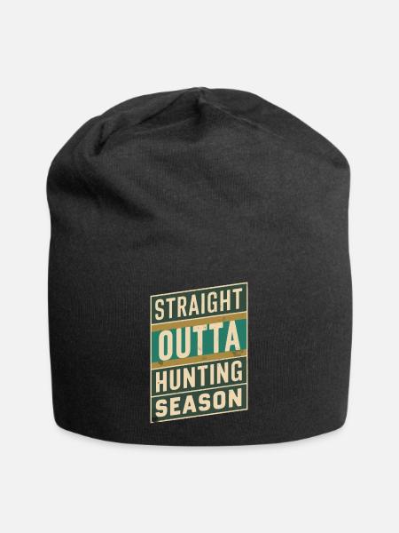 Direkt nach der Jagdsaison Lustige Jagd - Jersey-Beanie - Schwarz