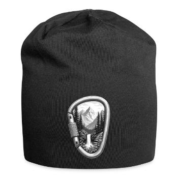 Entdecke die Natur Karabiner - Jersey-Beanie - Schwarz - Vorne