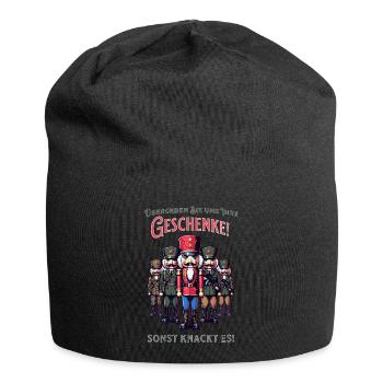Nussknacker wollen meine Geschenke - Jersey-Beanie - Schwarz - Vorne