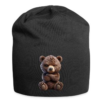 Bear grim 2 - Jersey Beanie - black - Front