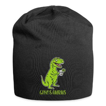 Ginosaurus - funny Trex Dino with gin - Jersey Beanie - black - Front